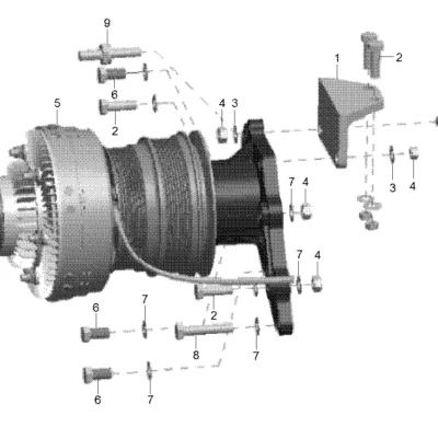 Acoplamento do ventilador-elétrico para a máquina Hyundai