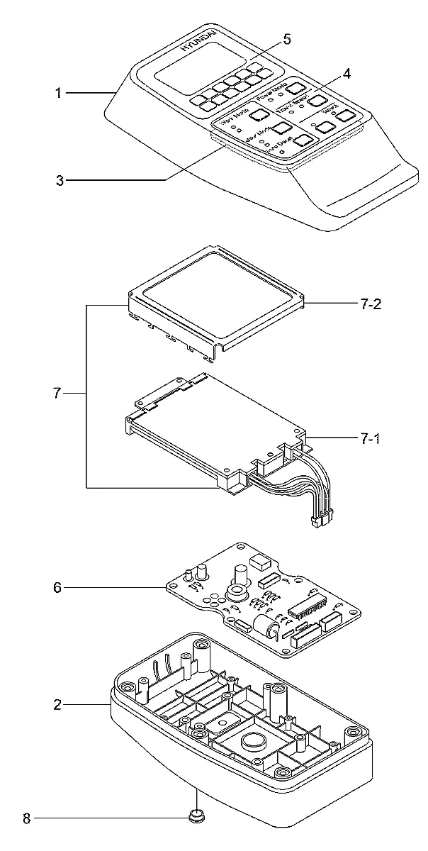 Adesivo-lcd para a máquina Hyundai