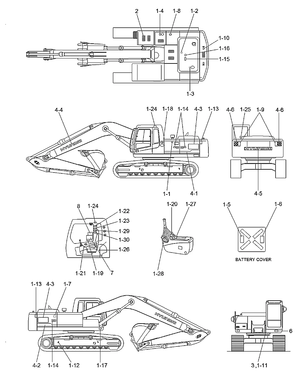 Abastecimento para a máquina Hyundai