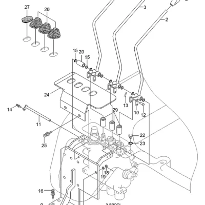 Alavanca de controle-attach para a máquina Hyundai