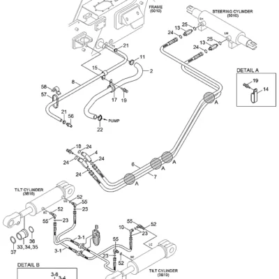 Acoplamento - mangueira orfs para a máquina Hyundai