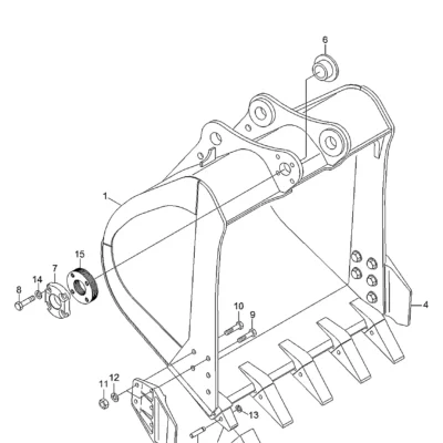 Adaptador de dente para a máquina Hyundai