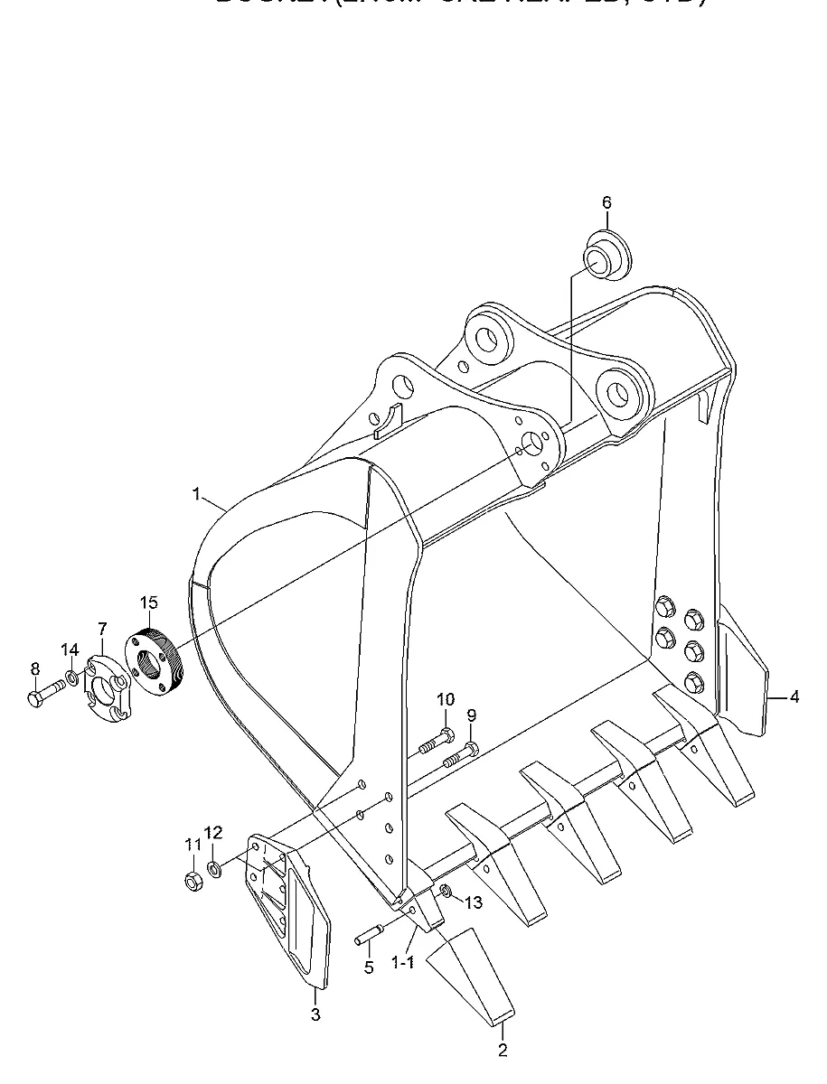 Adaptador de dente para a máquina Hyundai