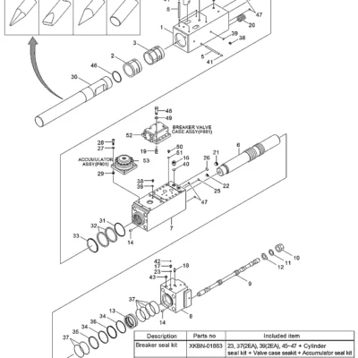 Acc-assy para a máquina Hyundai
