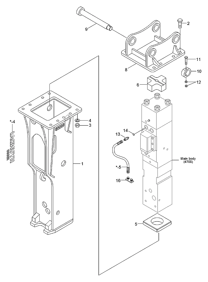 Adaptador para a máquina Hyundai