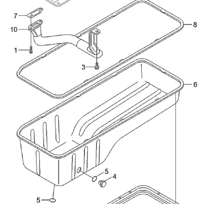 Adaptador - cárter de óleo para a máquina Hyundai
