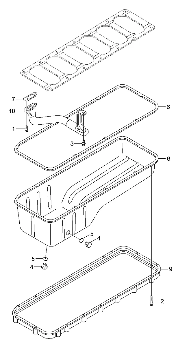 Adaptador - cárter de óleo para a máquina Hyundai