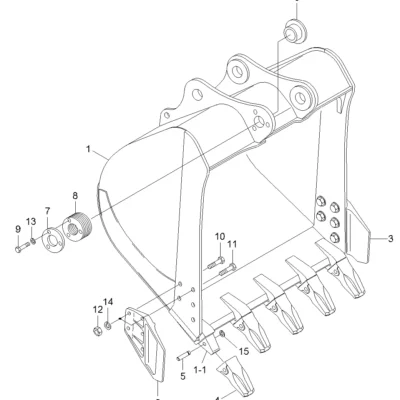 Adaptador-dente para a máquina Hyundai