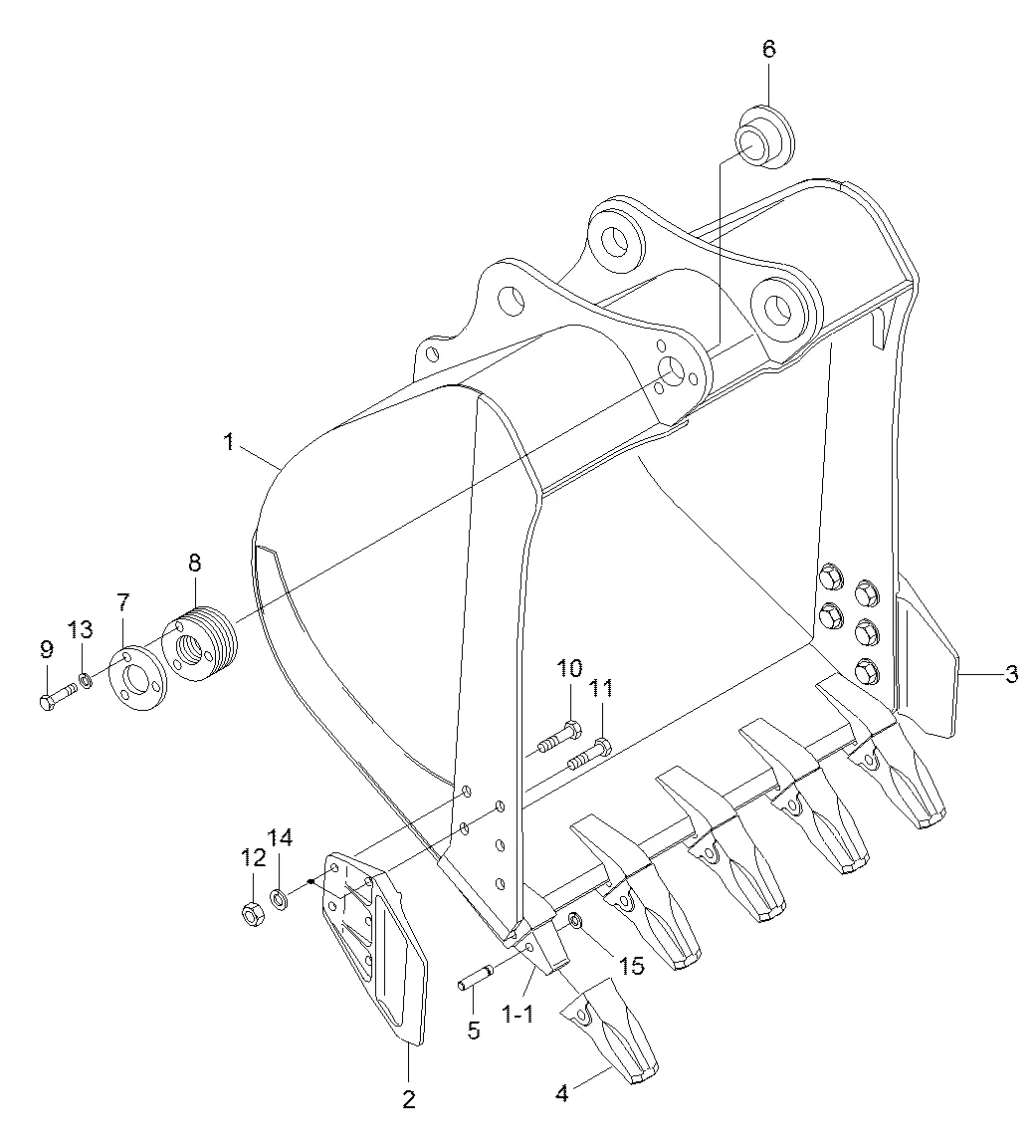 Adaptador-dente para a máquina Hyundai