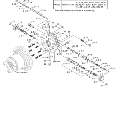 (2-1,2-2,2-10,2-11) para a máquina Hyundai