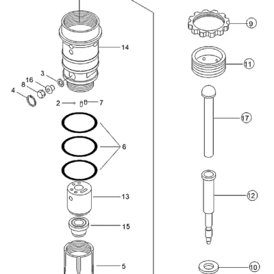 Adaptador-injetor para a máquina Hyundai