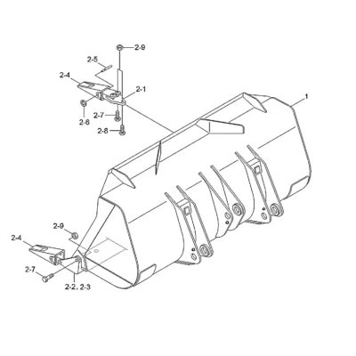 Adaptador de dente-centro para a máquina Hyundai