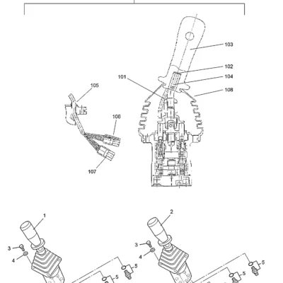 Alavanca para a máquina Hyundai