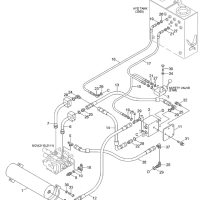 Acumulador para a máquina Hyundai