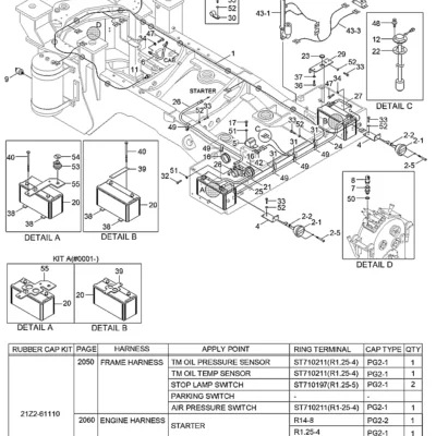 Adaptador-pressão de óleo para a máquina Hyundai