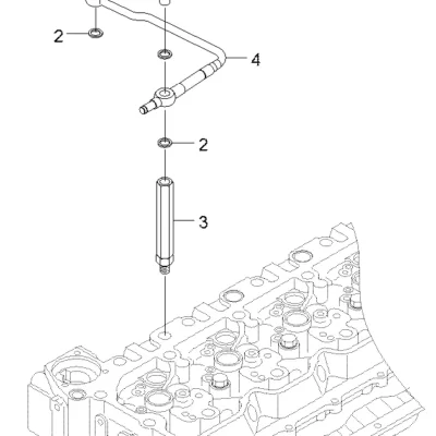 Adaptador-tubo redutor para a máquina Hyundai