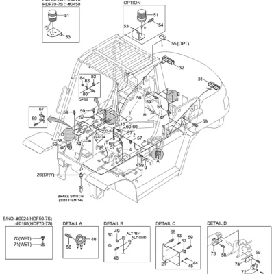 Alarme de backup (24v) para a máquina Hyundai