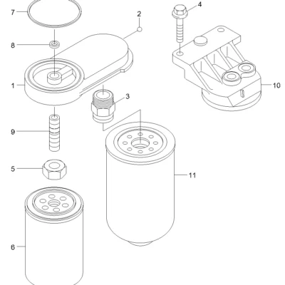 Adaptador-cabeça do filtro para a máquina Hyundai