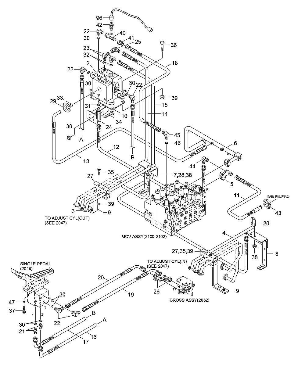 Adaptador para a máquina Hyundai