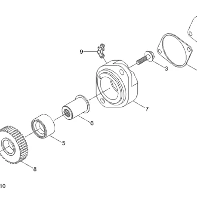 Adaptador-bomba hidráulica para a máquina Hyundai