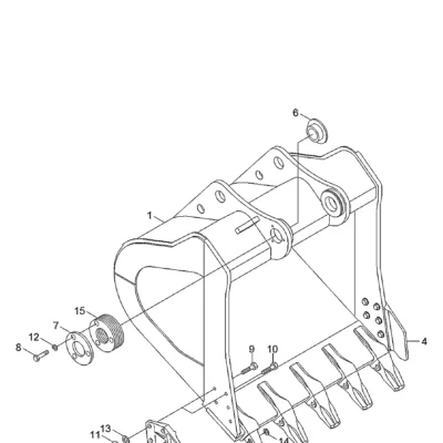 Adaptador-dente para a máquina Hyundai