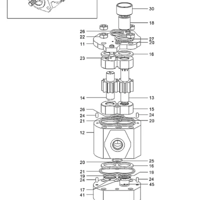 Acoplamento-espaçador para a máquina Hyundai
