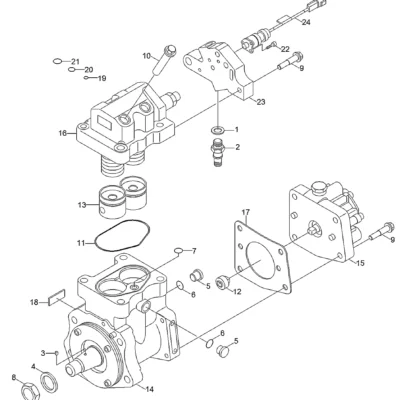 Adaptador-bomba de combustível para a máquina Hyundai