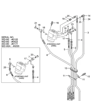 Adaptador banjo para a máquina Hyundai