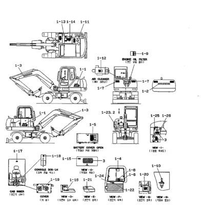Adesivo para a máquina Hyundai