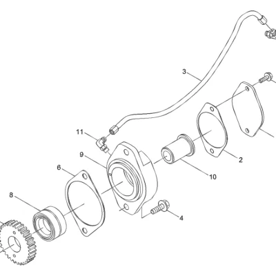 Adaptador-bomba hidráulica para a máquina Hyundai