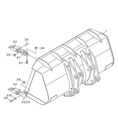 Adaptador-T-canto,direita para a máquina Hyundai