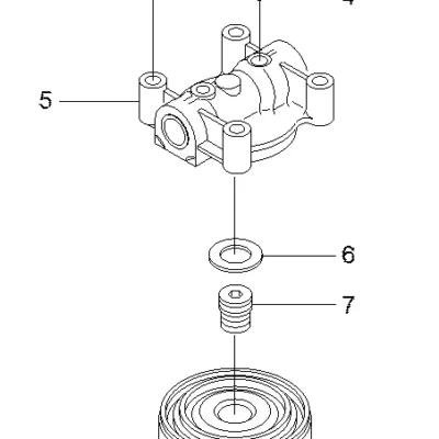 Adaptador-cabeça do filtro para a máquina Hyundai