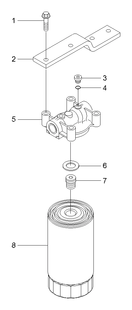 Adaptador-cabeça do filtro para a máquina Hyundai