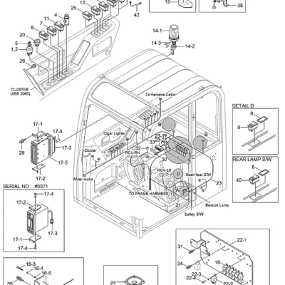 Adesivo-relé para a máquina Hyundai