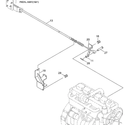 Alavanca para a máquina Hyundai