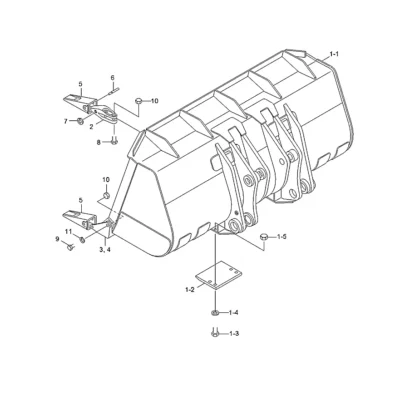 Adaptador-T-canto,direita para a máquina Hyundai