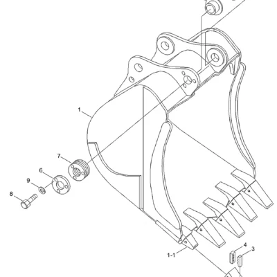 Adaptador de dente para a máquina Hyundai