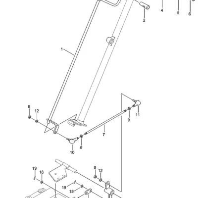 Alavanca para a máquina Hyundai
