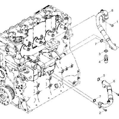 Acoplamento-mangueira simples para a máquina Hyundai