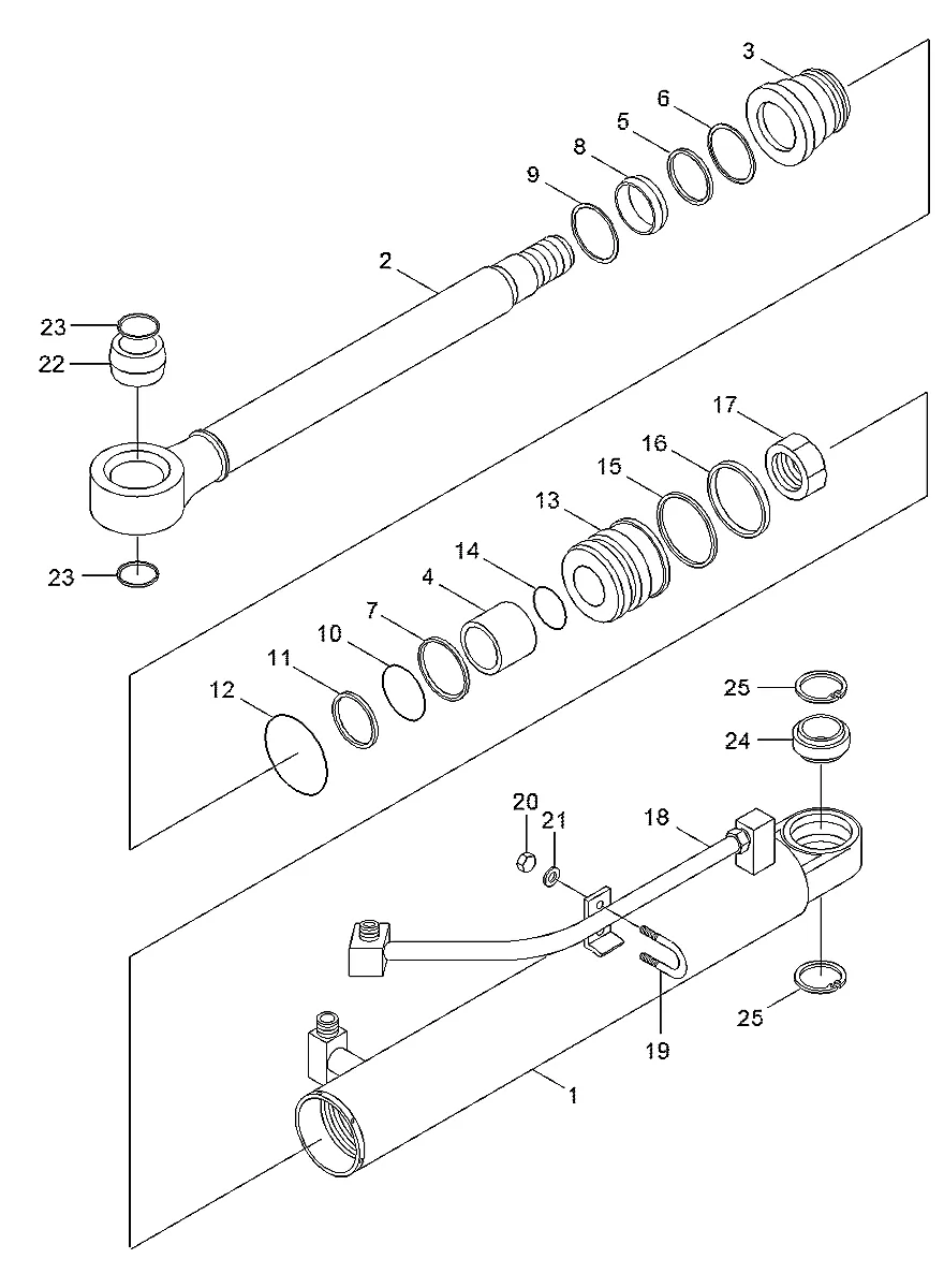 Anel-retentor para a máquina Hyundai - Imagem 2