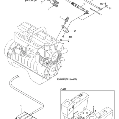Alavanca para a máquina Hyundai