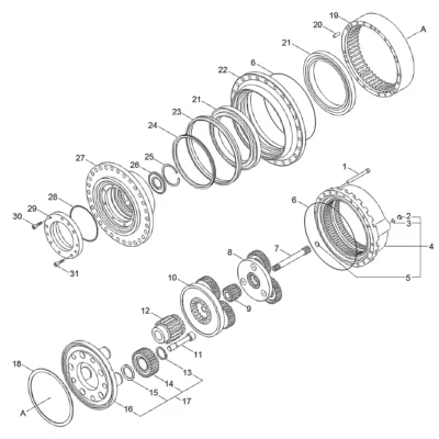 Adaptador-motor para a máquina Hyundai