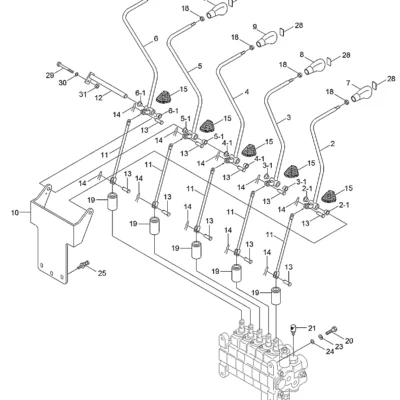 Alavanca de água-atach3 para a máquina Hyundai