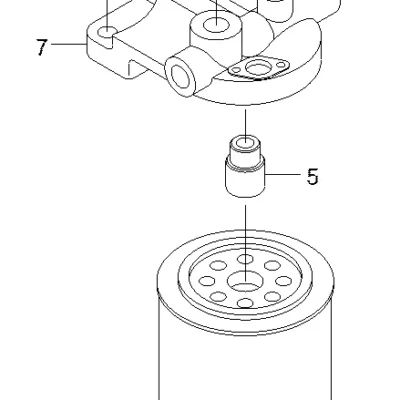 Adaptador-filtro para a máquina Hyundai