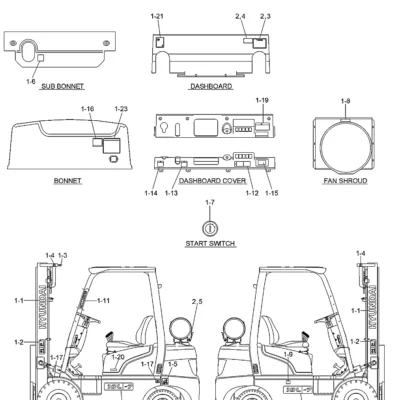 Adesivo,15l-7 para a máquina Hyundai