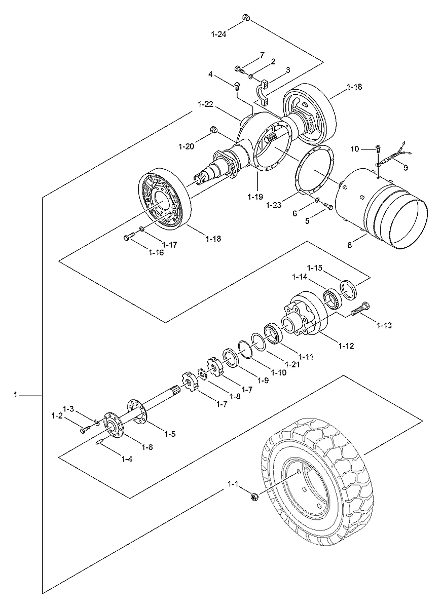 Parafuso hexagonal para a máquina Hyundai - Imagem 2
