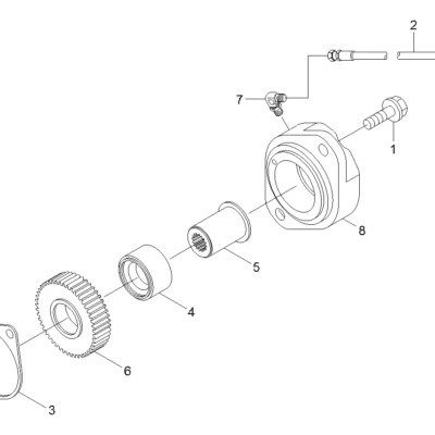 Adaptador-bomba hidráulica para a máquina Hyundai