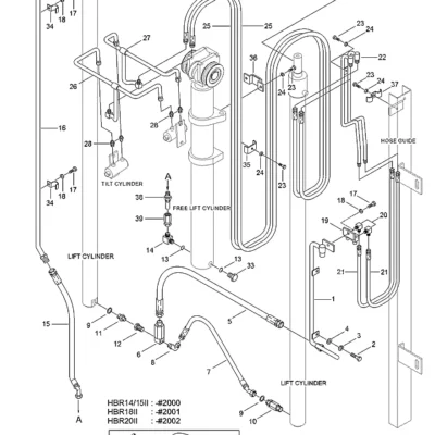 Adaptador-válvula de segurança para a máquina Hyundai