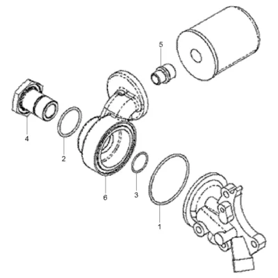 Adaptador-filtro para a máquina Hyundai