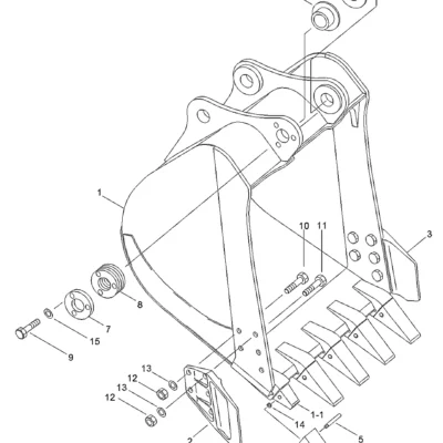 Adaptador-dente para a máquina Hyundai